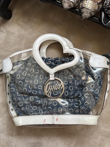 Guess transparent logo tote