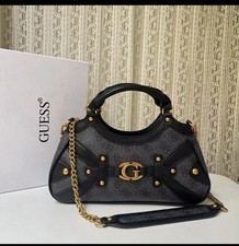 GUESS Black Monogram Satchel