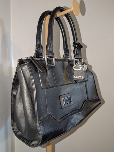 Guess black textured - tote, bag