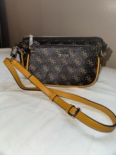 Guess Brown Monogram Crossbody